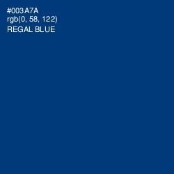 #003A7A - Regal Blue Color Image